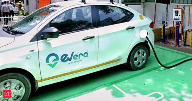 Rs 1 lakh crore on crude imports will be saved by 2030, as 35 lakh EVs will replace petrol vehicles: SBI Report ET logo
