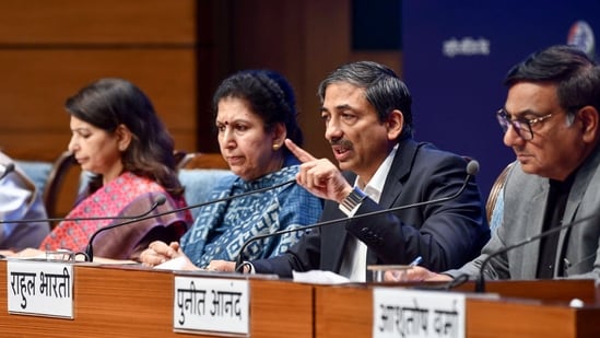 Associate vice-president, Hyundai Motor India, Puneet Anand speaks during a press conference by industry experts on ethanol-blended petrol, at the National Media Centre in New Delhi on Saturday, July 4. (PTI Photo)
