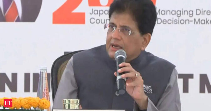 Commerce minister Piyush Goyal invites Japanese companies to deepen investments in India ET logo