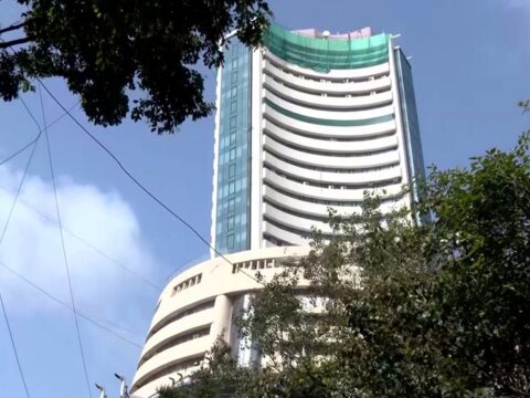 The Nifty 50 index closed at 24,154.90, down 132.75 points or 0.55 per cent, while the BSE Sensex closed at 77,235.46, lower by 492.70 points or 0.63 per cent. (ANI Video Grab)