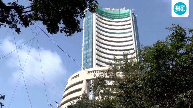 The Nifty 50 index closed at 24,154.90, down 132.75 points or 0.55 per cent, while the BSE Sensex closed at 77,235.46, lower by 492.70 points or 0.63 per cent. (ANI Video Grab)