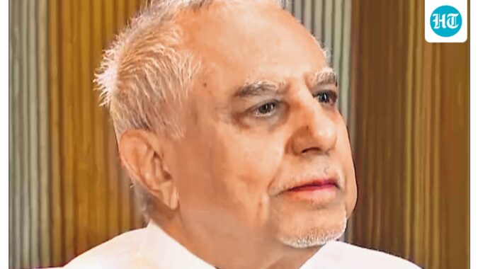 Subhash Chandra said he had only provided personal guarantees for loans taken by companies associated with the Essel Group, not personally borrowing money. (HT Photo)