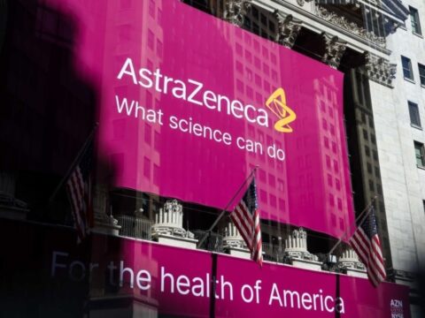 AstraZeneca shares plunged after a report that it had explored a merger with Bristol Myers.