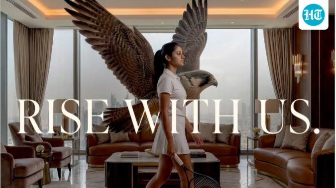 The campaign's visual identity combines the Falcon with elements inspired by nature through a distinctive biophilic illustration style.