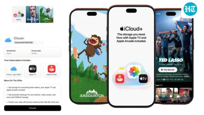 Airtel is bundling the iCloud+ subscription, otherwise priced at  ₹75 per month, which unlocks 50GB cloud storage on Apple’s iCloud. (Sourced Photo)