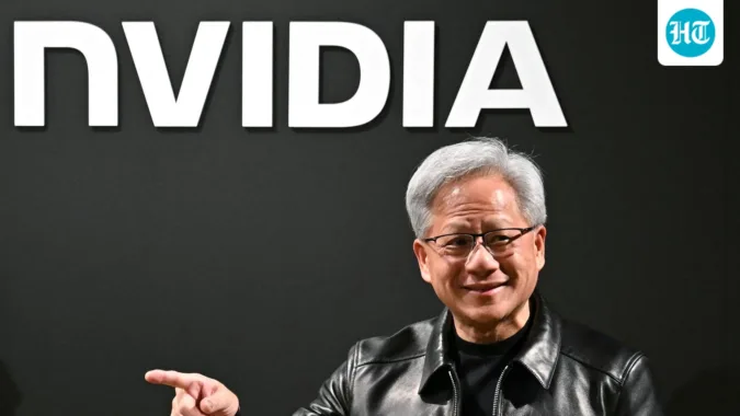 Nvidia CEO Jensen Huang as the company announces a $150 billion stock buyback amid strong AI growth. (AFP File)