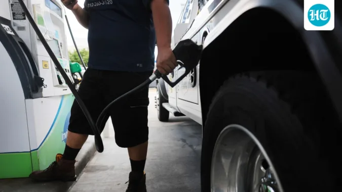 Gasoline prices hit a record high for Labor Day as US drivers face higher fuel costs.  (Photo by SPENCER PLATT / GETTY IMAGES NORTH AMERICA / Getty Images via AFP) (Getty Images via AFP)