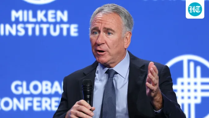 Ken Griffin announces a $3 billion gift to Carnegie Mellon for a new Miami campus. (Photo by Patrick T. Fallon / AFP) (AFP)