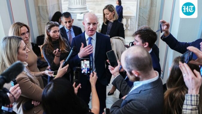 Coinbase CEO Brian Armstrong on Capitol Hill in January.
