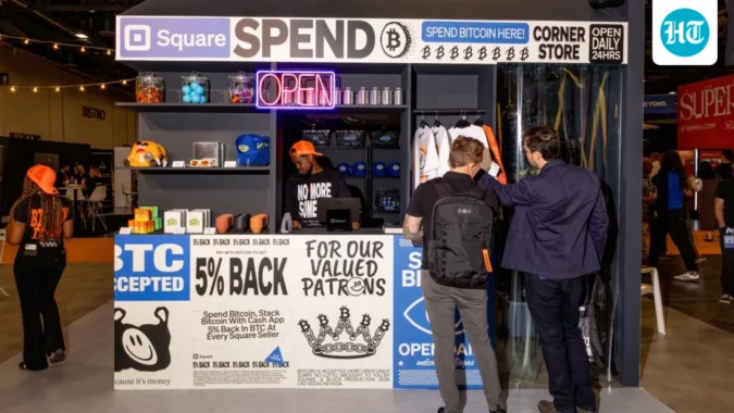A booth at the 2026 Bitcoin Conference in Las Vegas, Nev., in April.