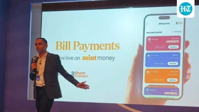 ‘New chapter’: Mint Money app launched with bill payments feature Puneet Jain, CEO of Hindustan Times Digital, introduces the bill payments feature in the Mint Money app. (HT)