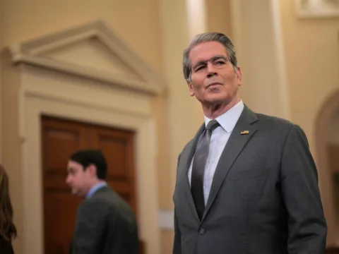 Scott Bessent warns of new US sanctions targeting Iran. (File Photo/Getty Images via AFP)