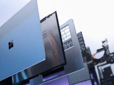 An expanded view of Surface Laptop Ultra stands on display at Microsoft Windows & Surface event where new on-device AI capabilities for Windows PCs using Nvidia's new RTX Spark chips were announced, in San Francisco. (REUTERS FILE PHOTO)