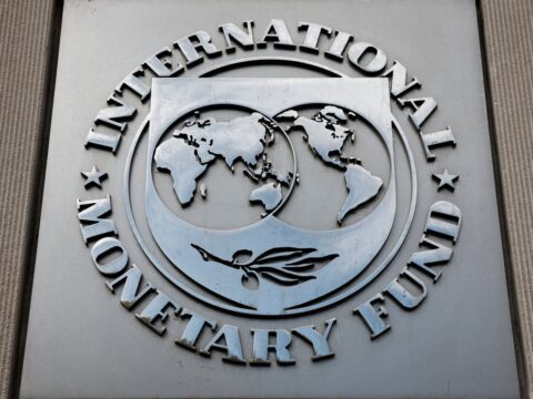 IMF pegs India’s growth at 7% for FY27-FY28, raises global forecast but warns of risks, debt strain FILE PHOTO: A view of the International Monetary Fund (IMF) logo at its headquarters in Washington, D.C., U.S., November 24, 2024. (REUTERS)