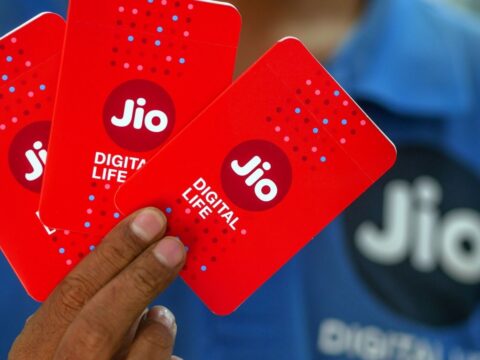 Jio Platforms shares in focus as IPO debuts today; Sensex drops 618 points, Nifty falls below 22,600 Mobile sim card packets for Jio Platforms Ltd., a unit of Reliance Industries Ltd., in Mumbai. (Bloomberg)