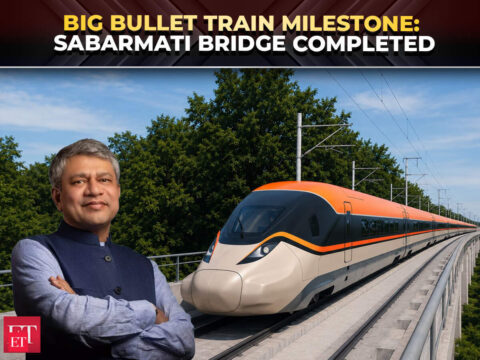 Bullet train milestone: 480m Sabarmati river bridge completed in Ahmedabad – The Economic Times Video Bullet train milestone: 480m Sabarmati river bridge completed in Ahmedabad - The Economic Times Video