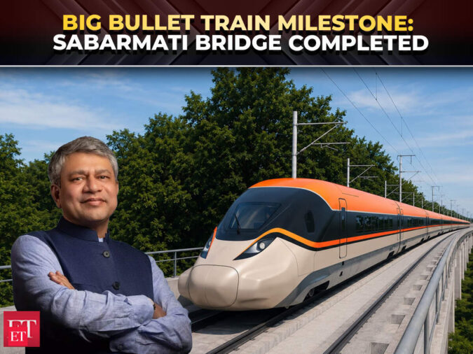 Bullet train milestone: 480m Sabarmati river bridge completed in Ahmedabad - The Economic Times Video