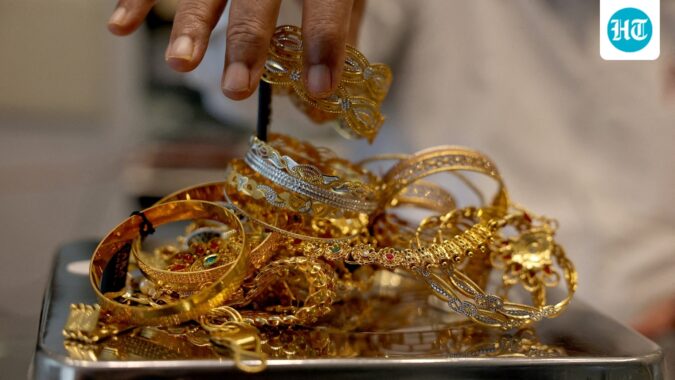 On the Multi Commodity Exchange (MCX), the yellow metal for December delivery fell  ₹1,020, or nearly 1 per cent, to  ₹1,49,370 per 10 grams. (REUTERS)