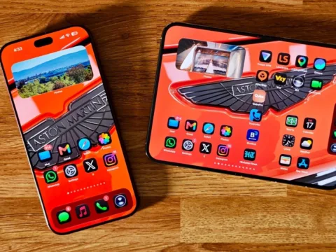 The iPhone 18 Pro Max (left) and iPhone Duo reflect Apple's bolder, more playful approach without compromising on craftsmanship. (Vishal Mathur / HT Photo)