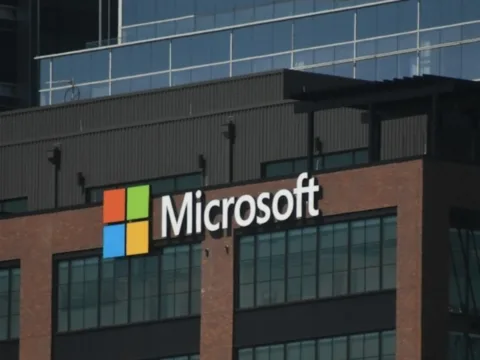 Microsoft shares rise as Alphabet stock falls on weak Google search sales and AI spending concerns. (Representative)