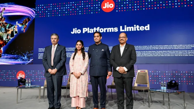 Sensex, Nifty open higher, Jio Platforms’ record IPO in focus Jio Platforms, telecoms, cloud and AI group raised $853.3 million (approximately Rs8,106.35 crore) from marquee anchor investors (REUTERS)